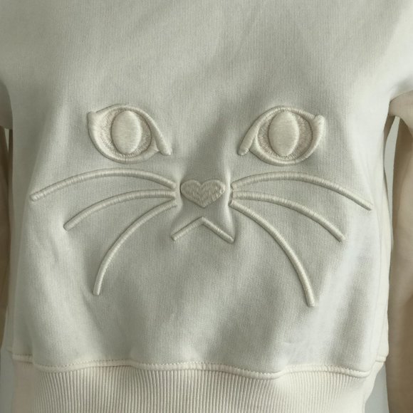 Paul & Joe Sister Cream Cropped Hoodie Size 0 - Picture 2 of 8